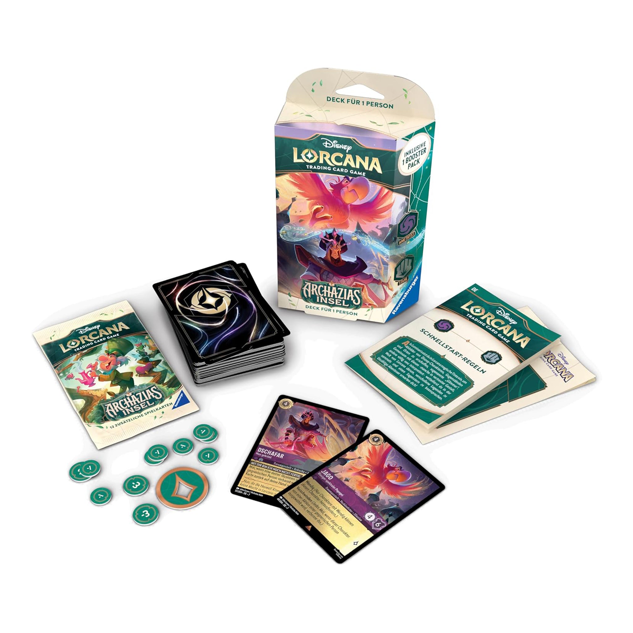 Disney Lorcana - Archazias Insel Starter Deck - Amethyst/Stahl - DE