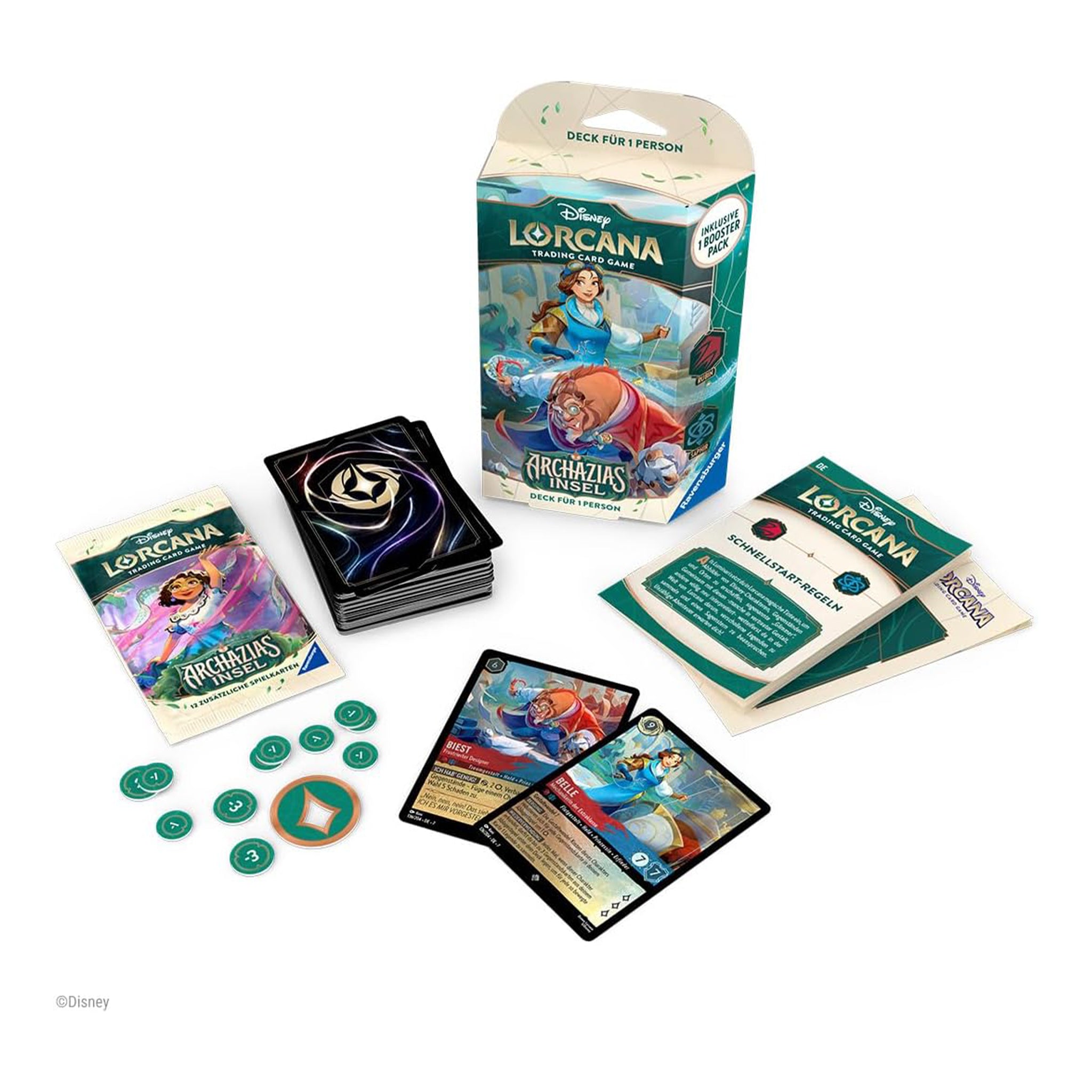 Disney Lorcana - Archazias Insel Starter Deck - Rubin/Saphir - DE