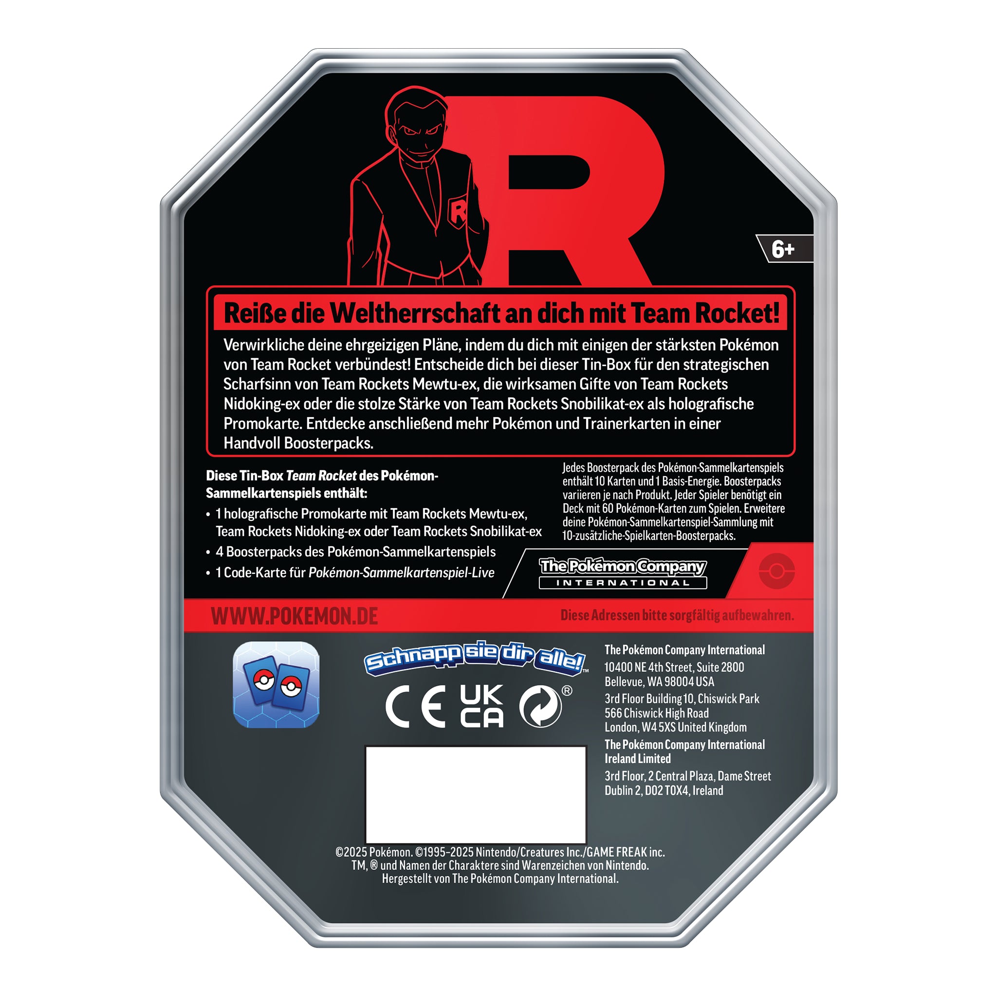 Pokémon - Team Rockets Snobilikat Tin - DE