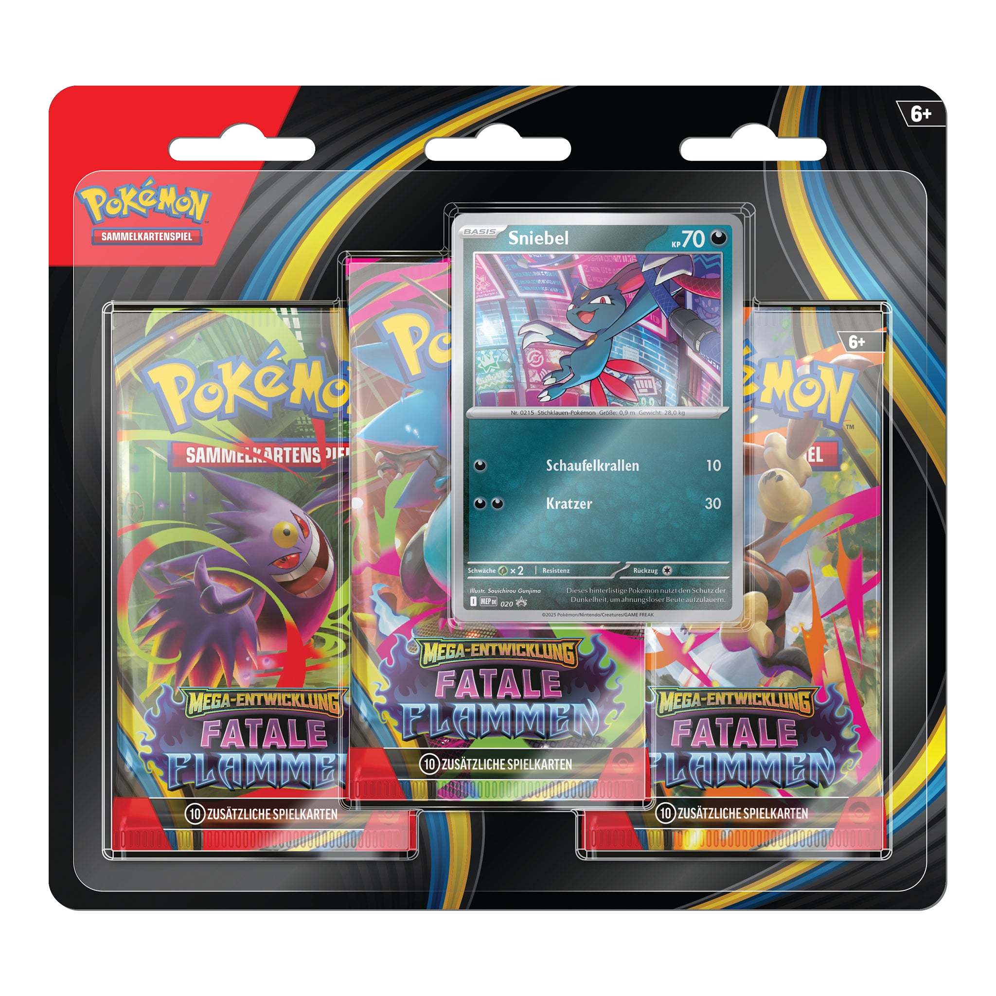 Pokémon - Fatale Flammen - 3-Pack Blister - DE Sniebel