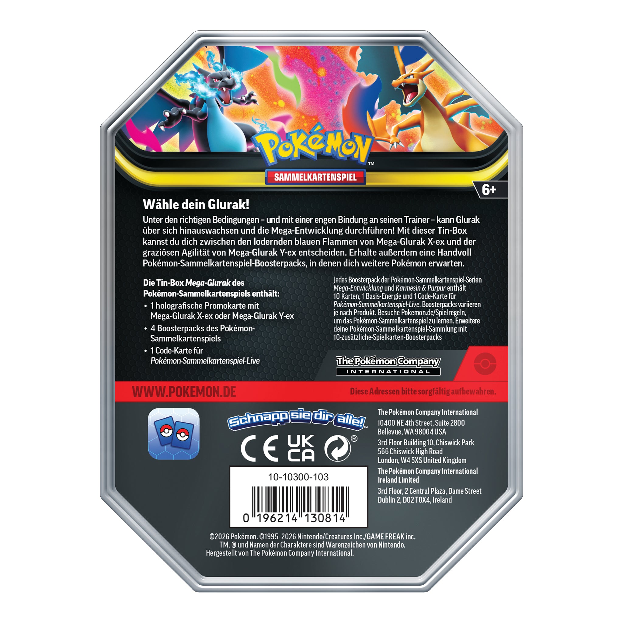 Pokémon - Mega Glurak X Tin - DE