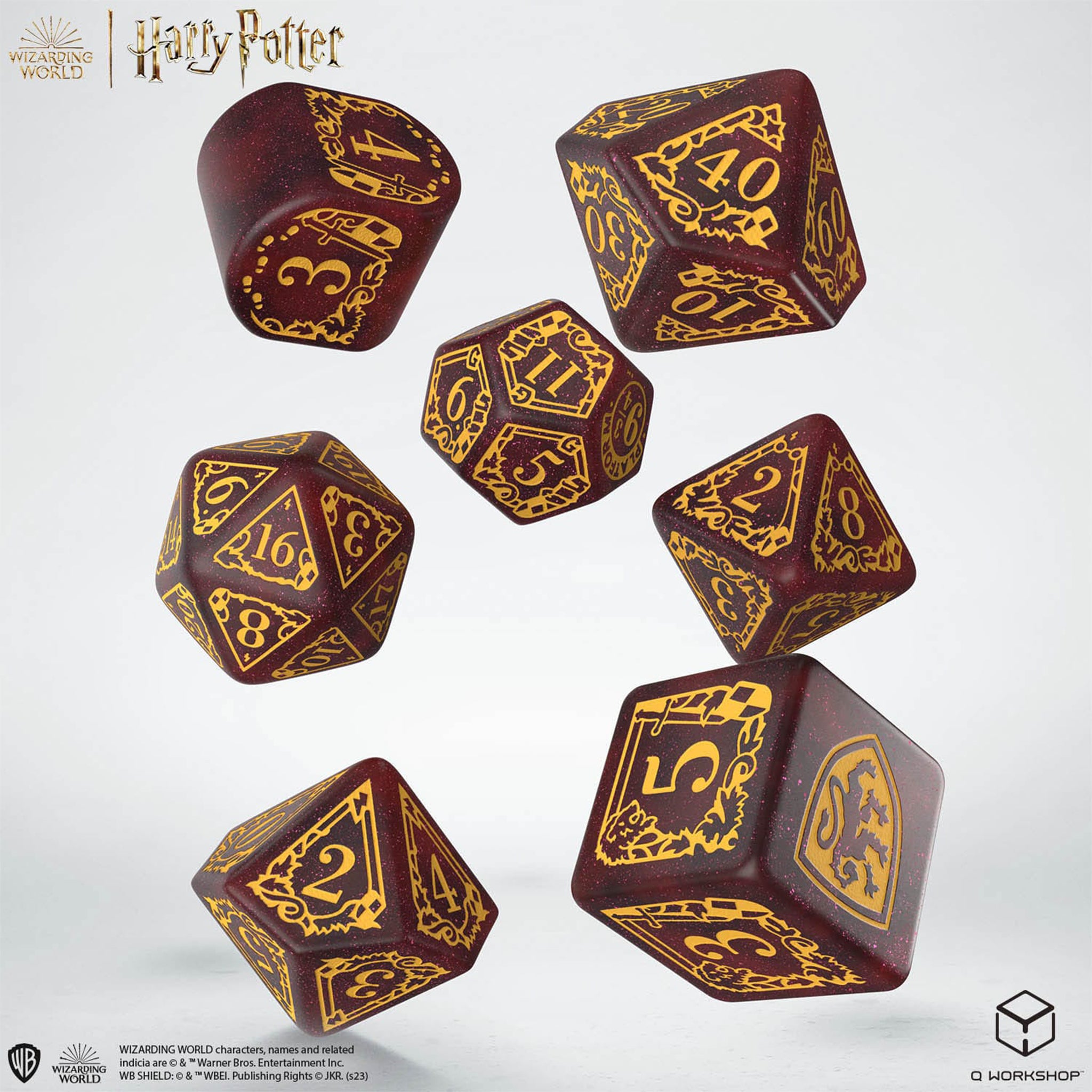 Harry Potter Gryffindor Dice Set – Modern Edition (Rot)