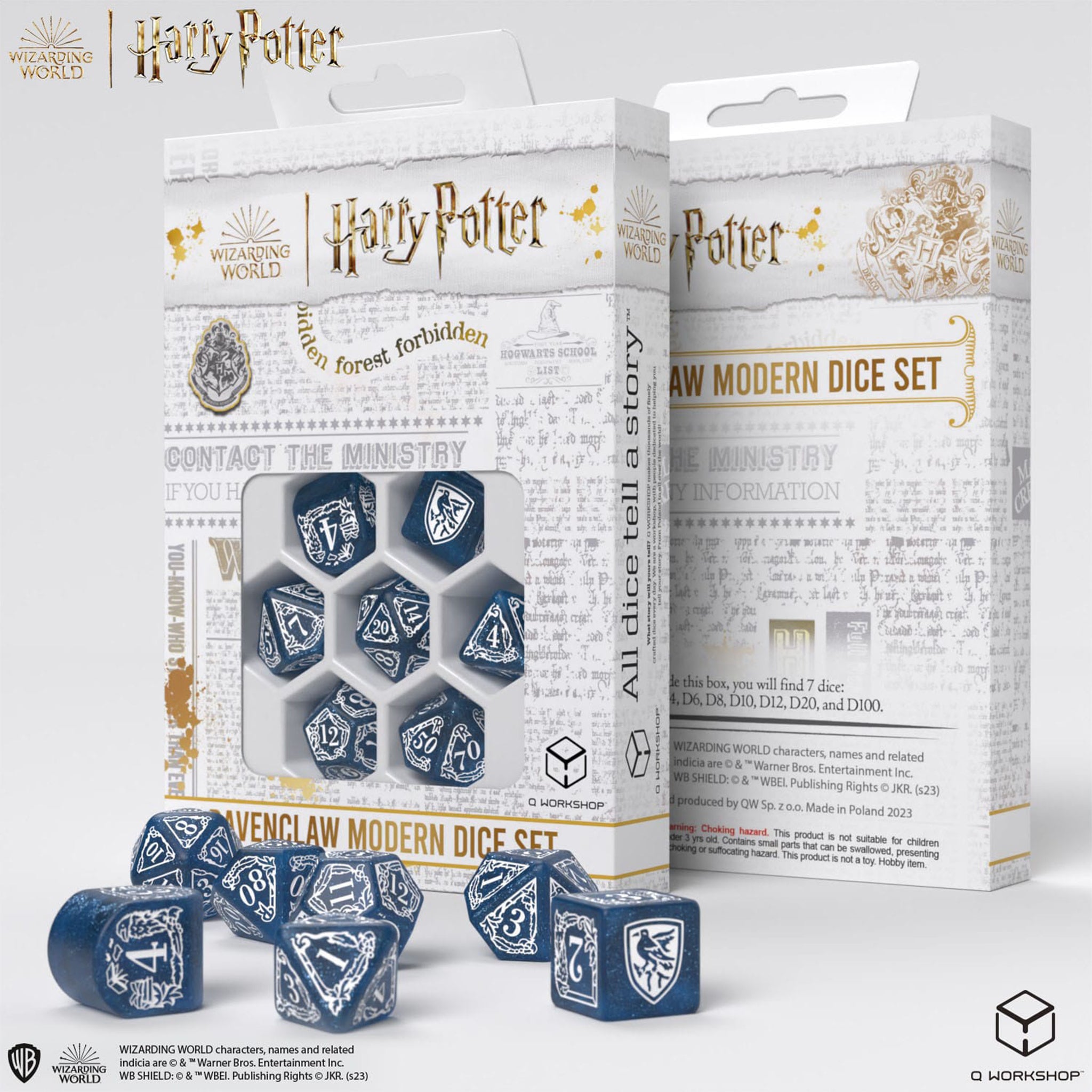 Harry Potter Ravenclaw Dice Set – Modern Edition (Blau)