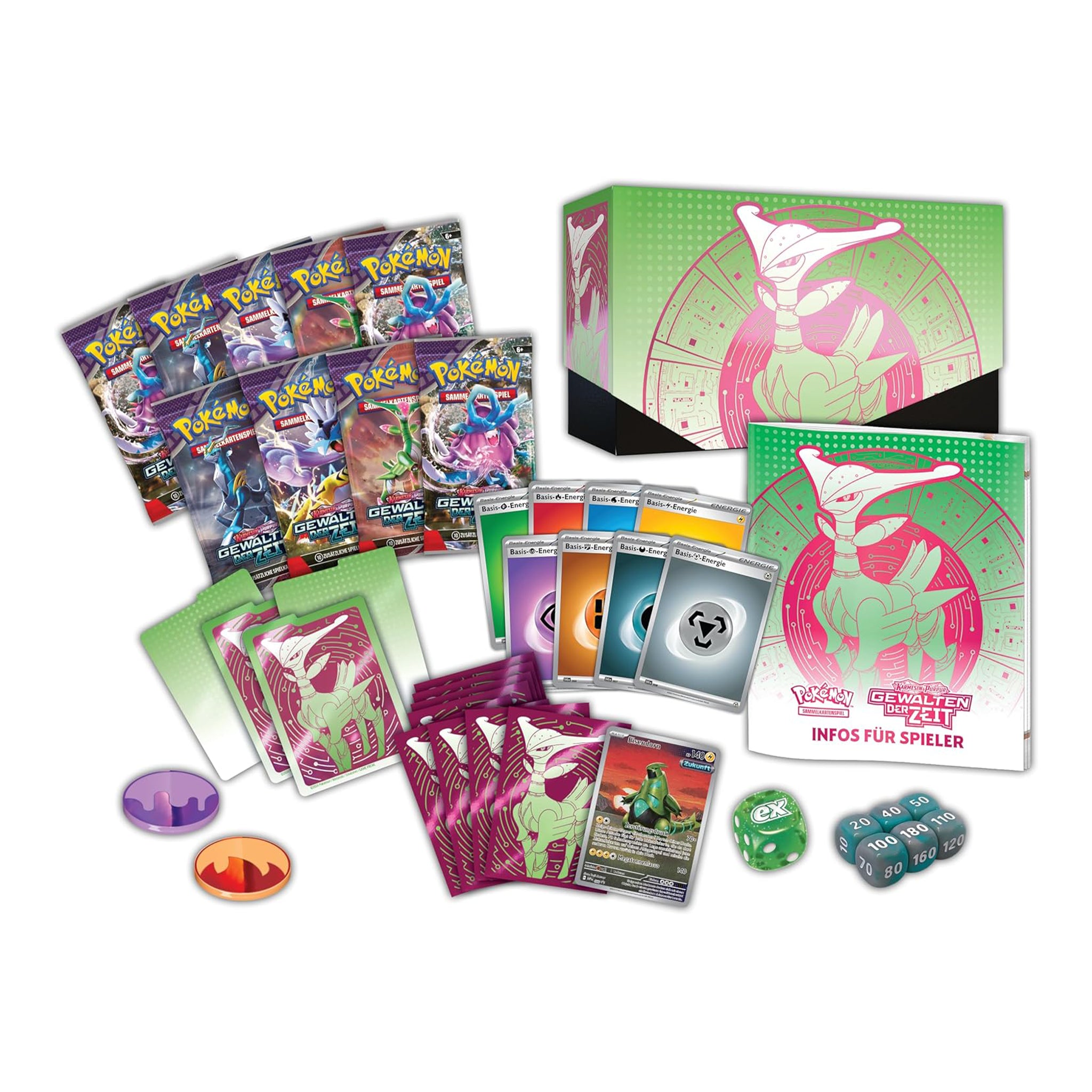 Pokémon - Gewalten der Zeit Top Trainer Box - DE Eisenblatt