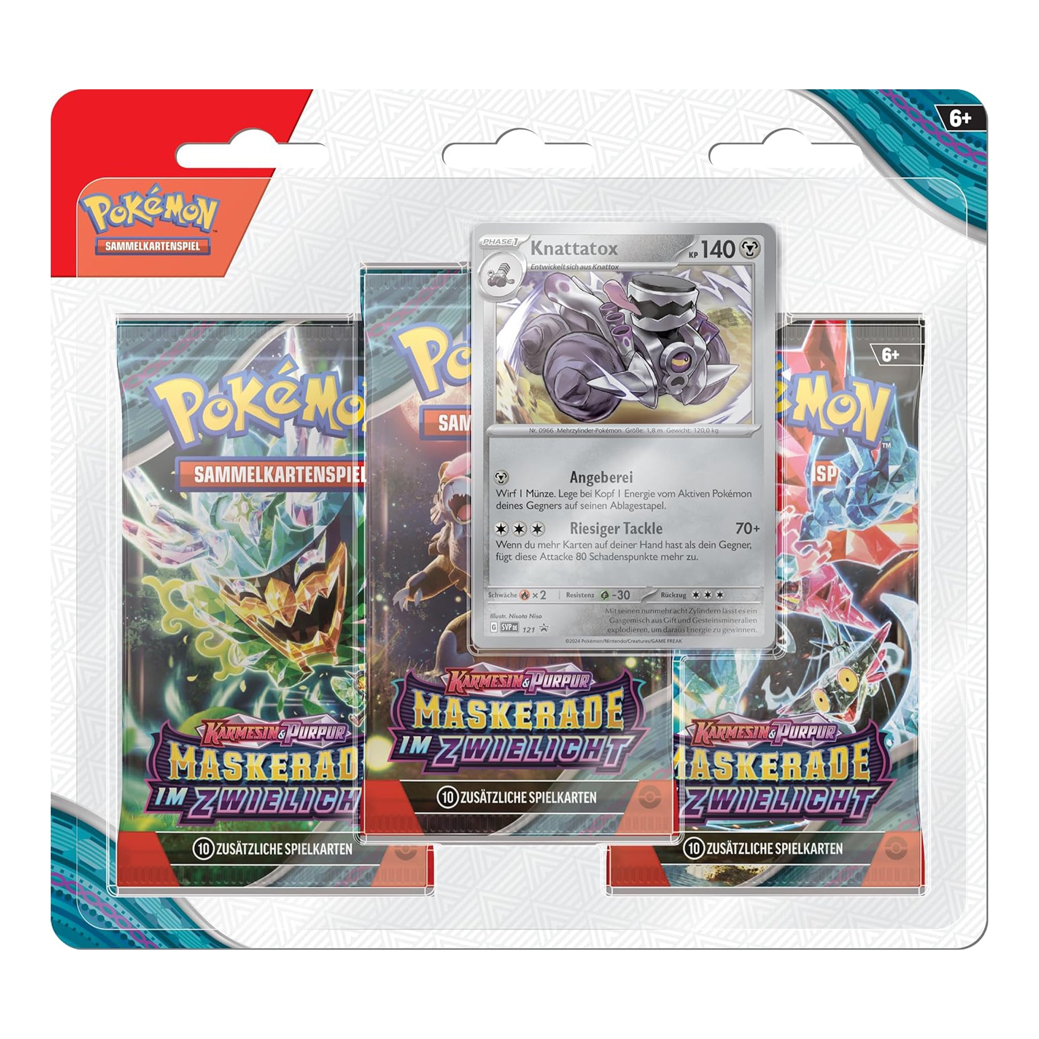 Pokémon - Maskerade im Zwielicht 3-Pack Blister - DE Knattatox