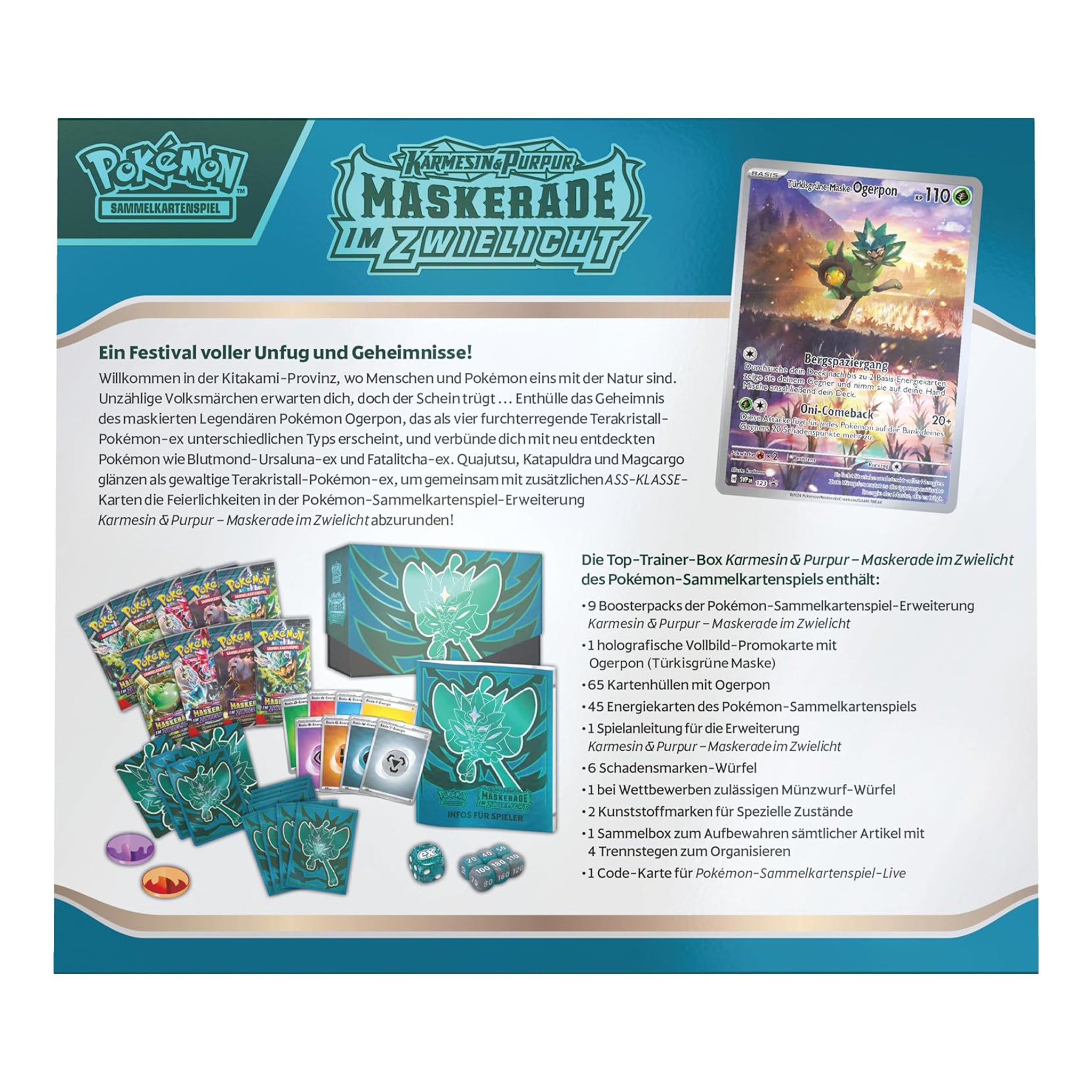 Pokémon - Maskerade im Zwielicht Top Trainer Box - DE