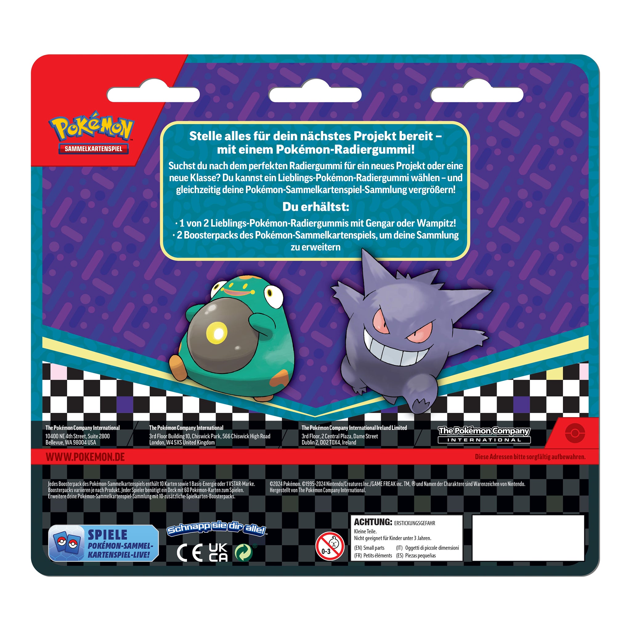 Pokémon - Back to School Eraser Blister 2024 - DE Wampitz