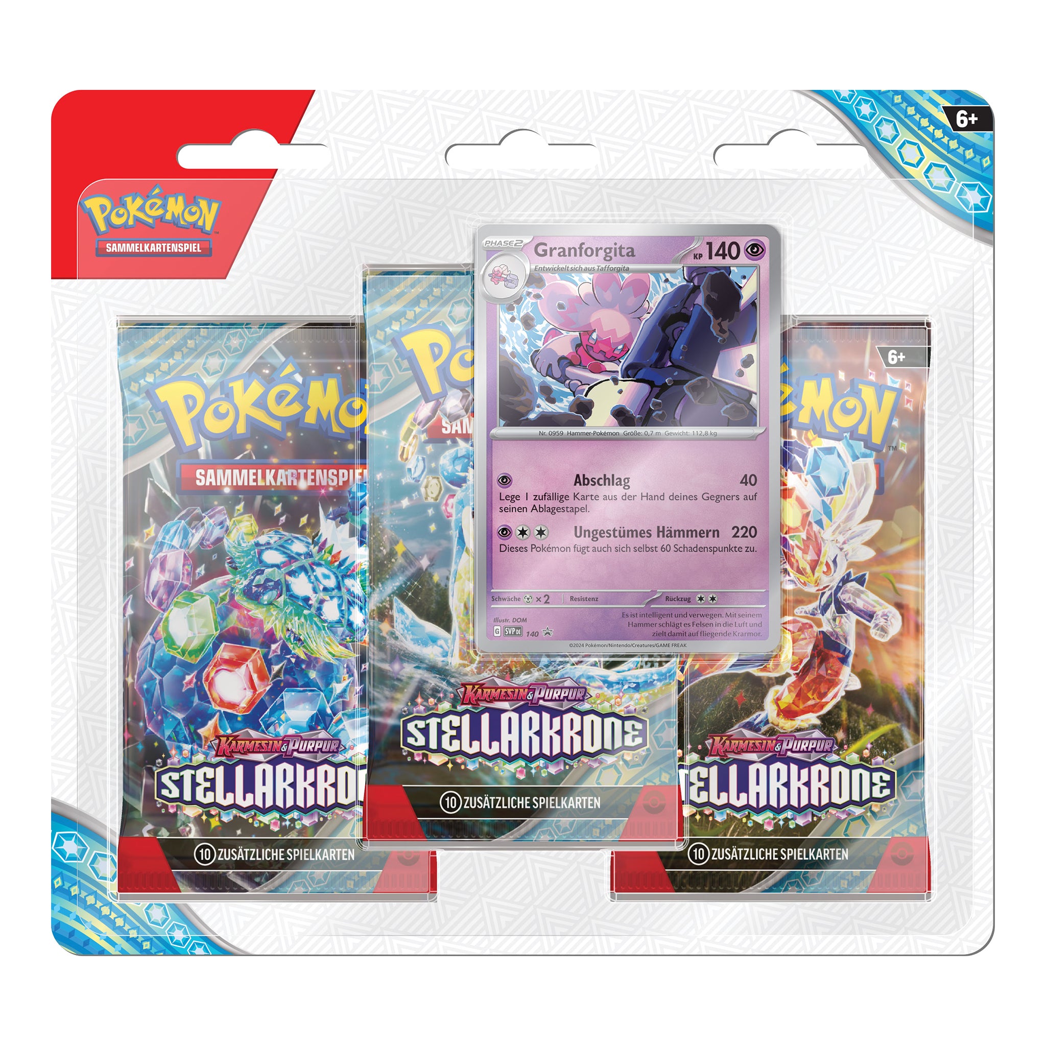 Pokémon - Stellarkrone 3-Pack Blister - DE Granforgita