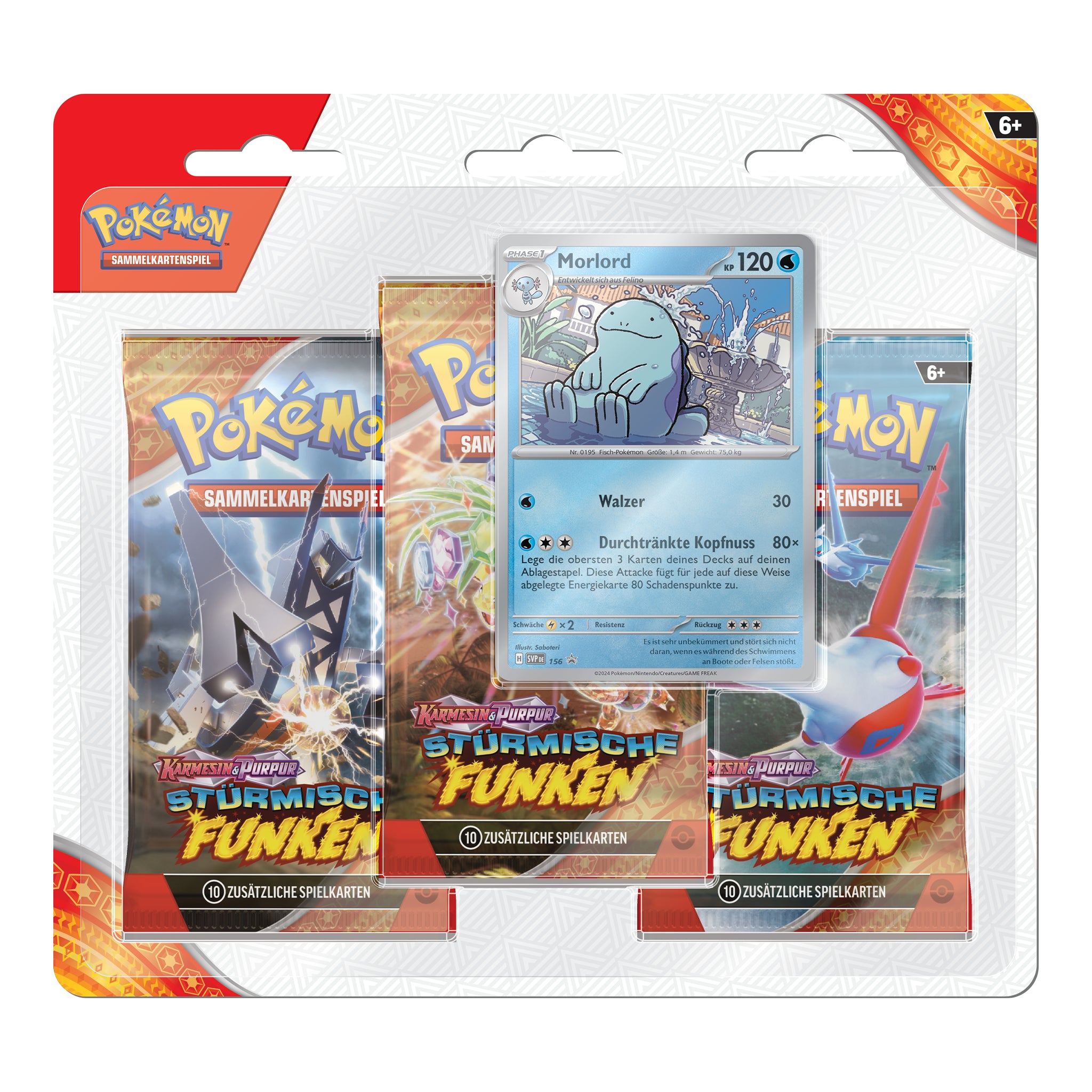 Pokémon - Stürmische Funken 3-Pack Blister - DE Morlord
