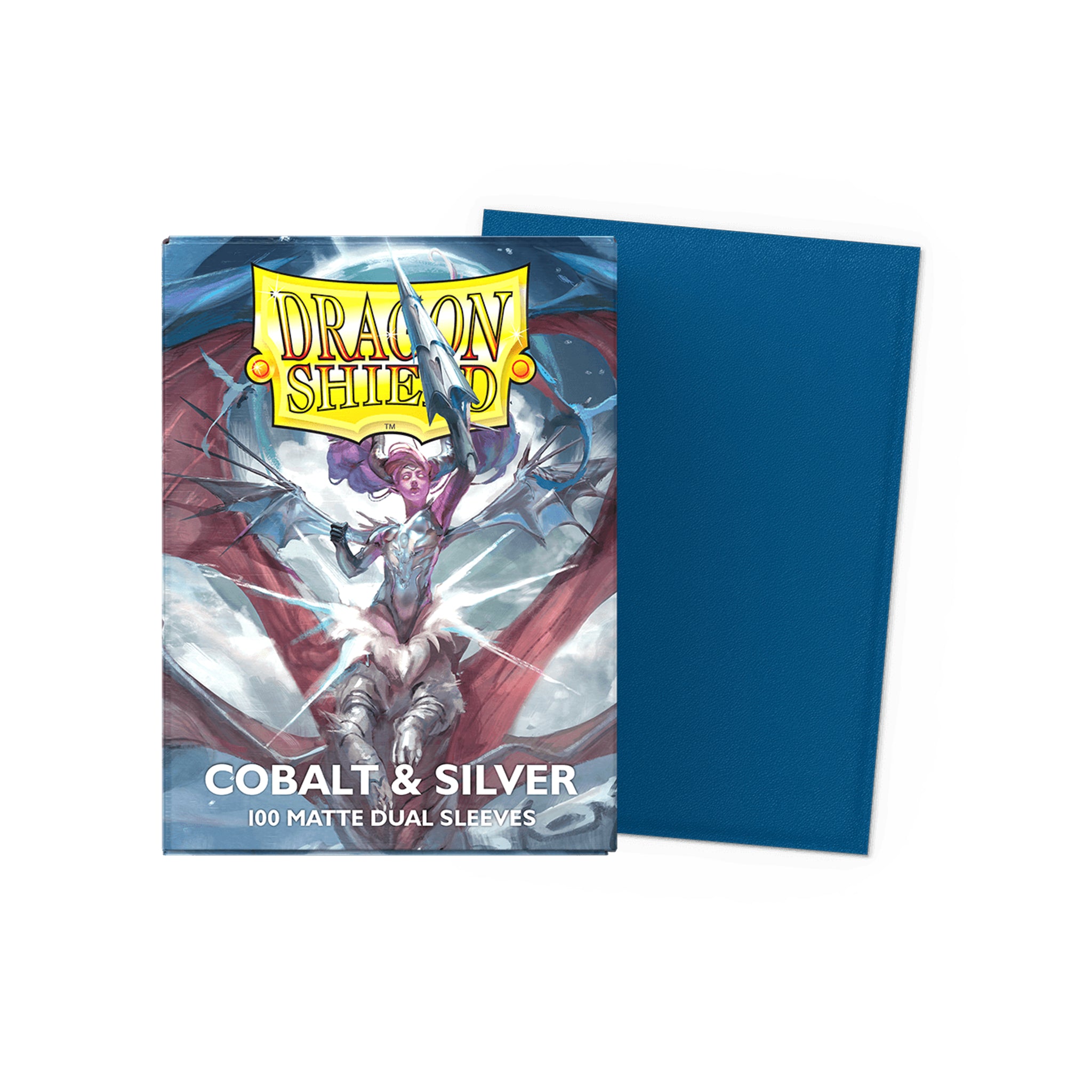 Dragon Shield - Matte Dual Sleeves - Cobalt & Silver