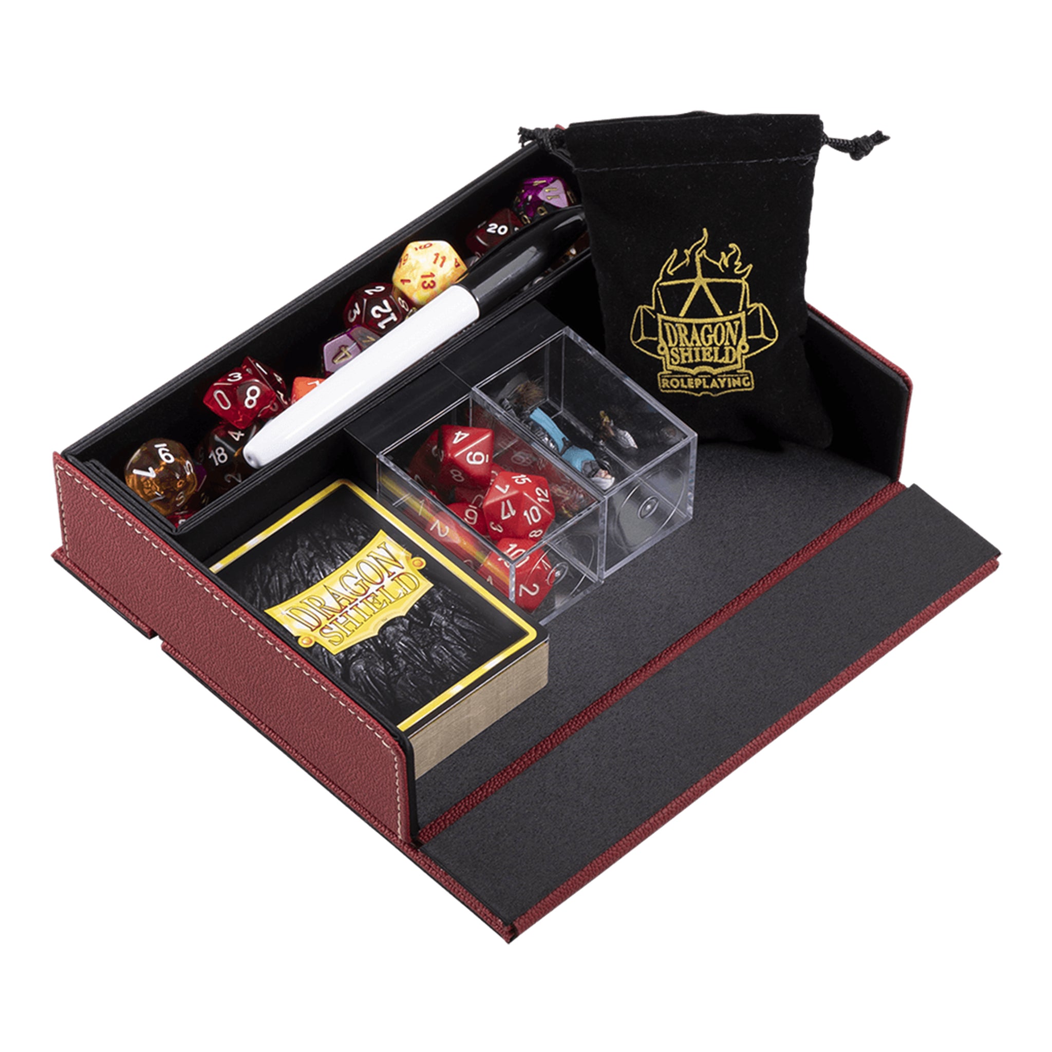 Dragon Shield - Dice Companion - Blood Red