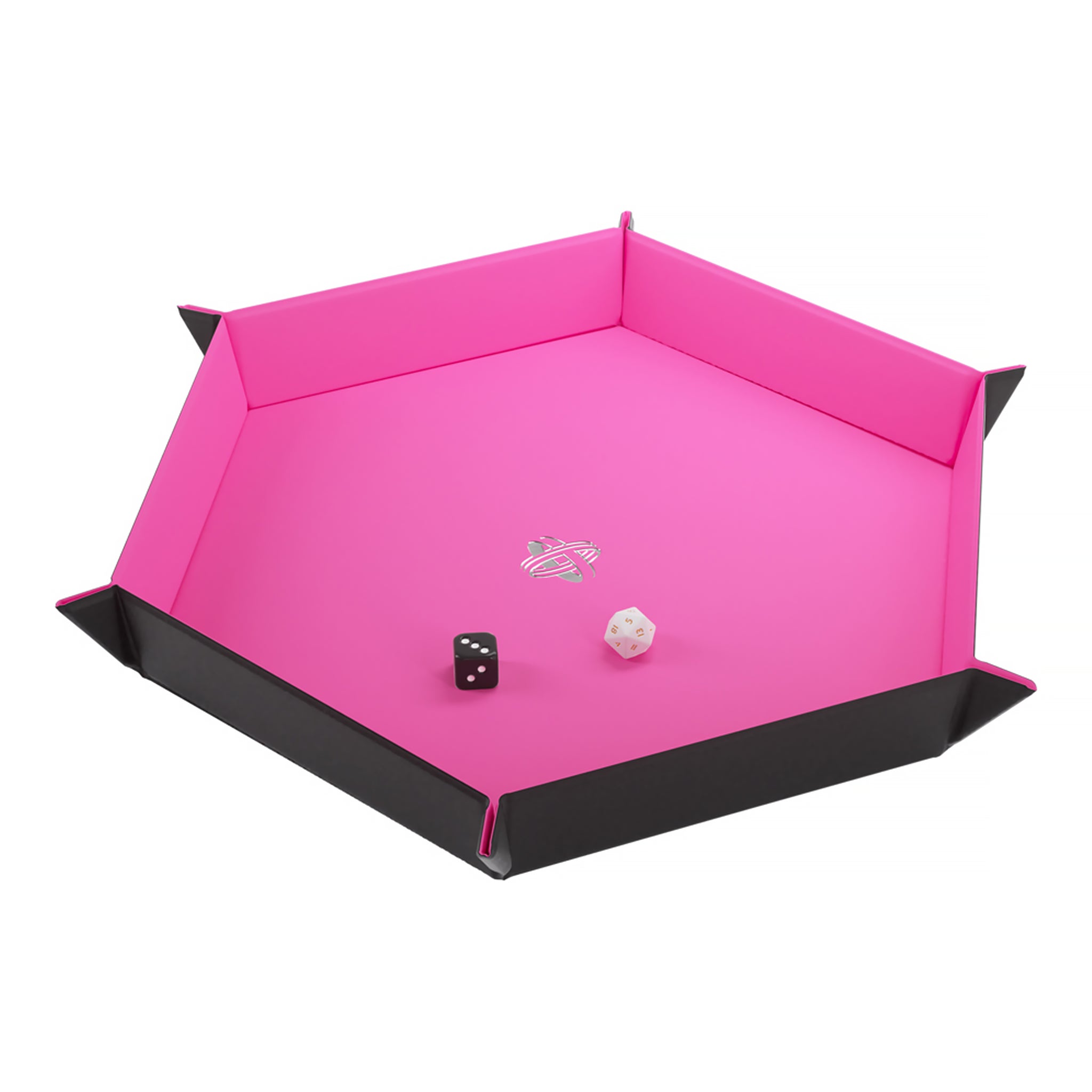 Magnetic Dice Tray - Hexagonal - Black/Pink