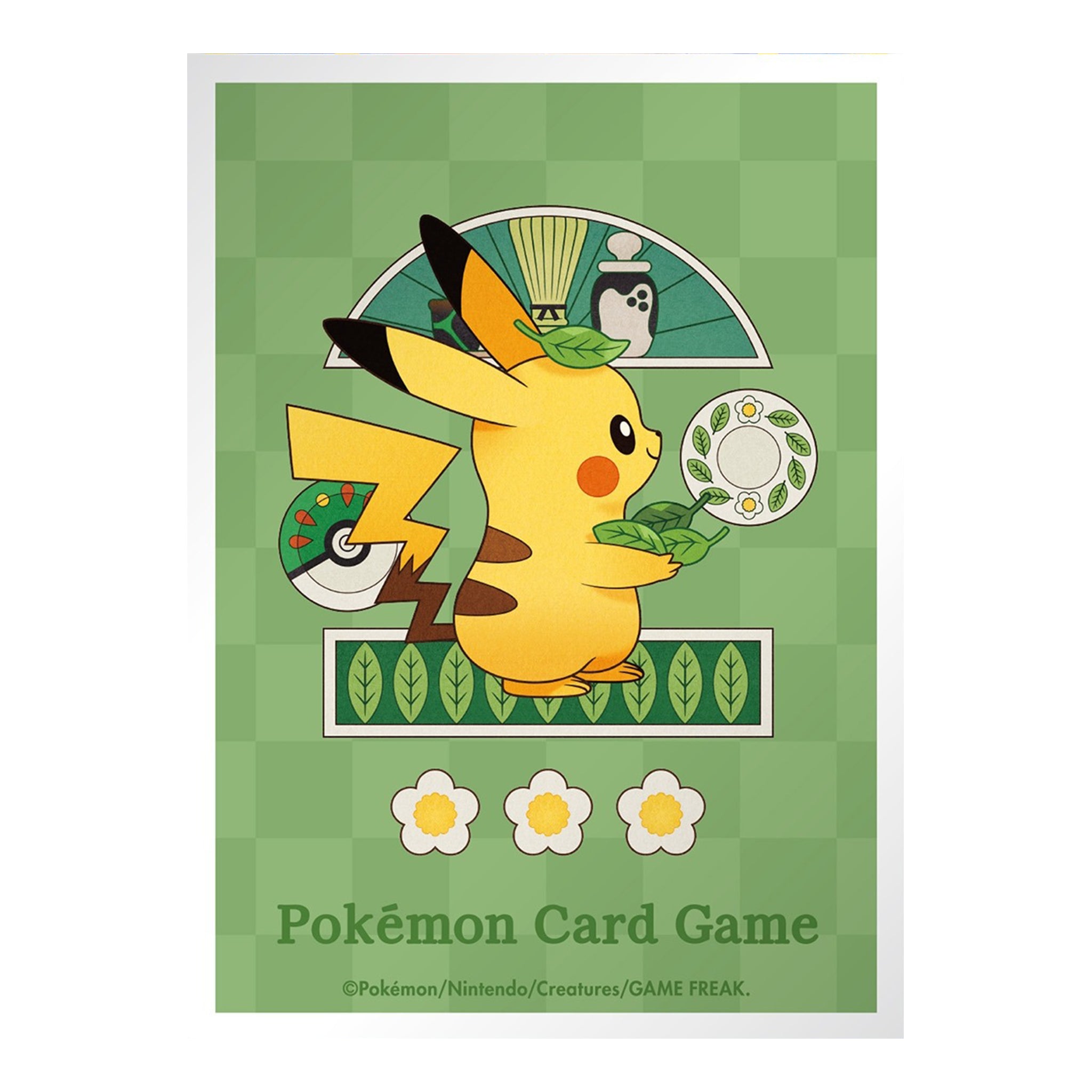 Pokémon Center Sleeves - Pikachu mit Blätter