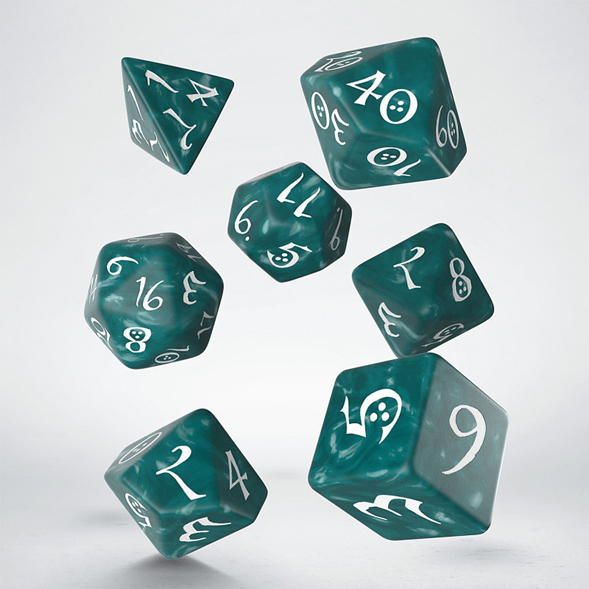 Classic RPG Dice Set – Stormy & White