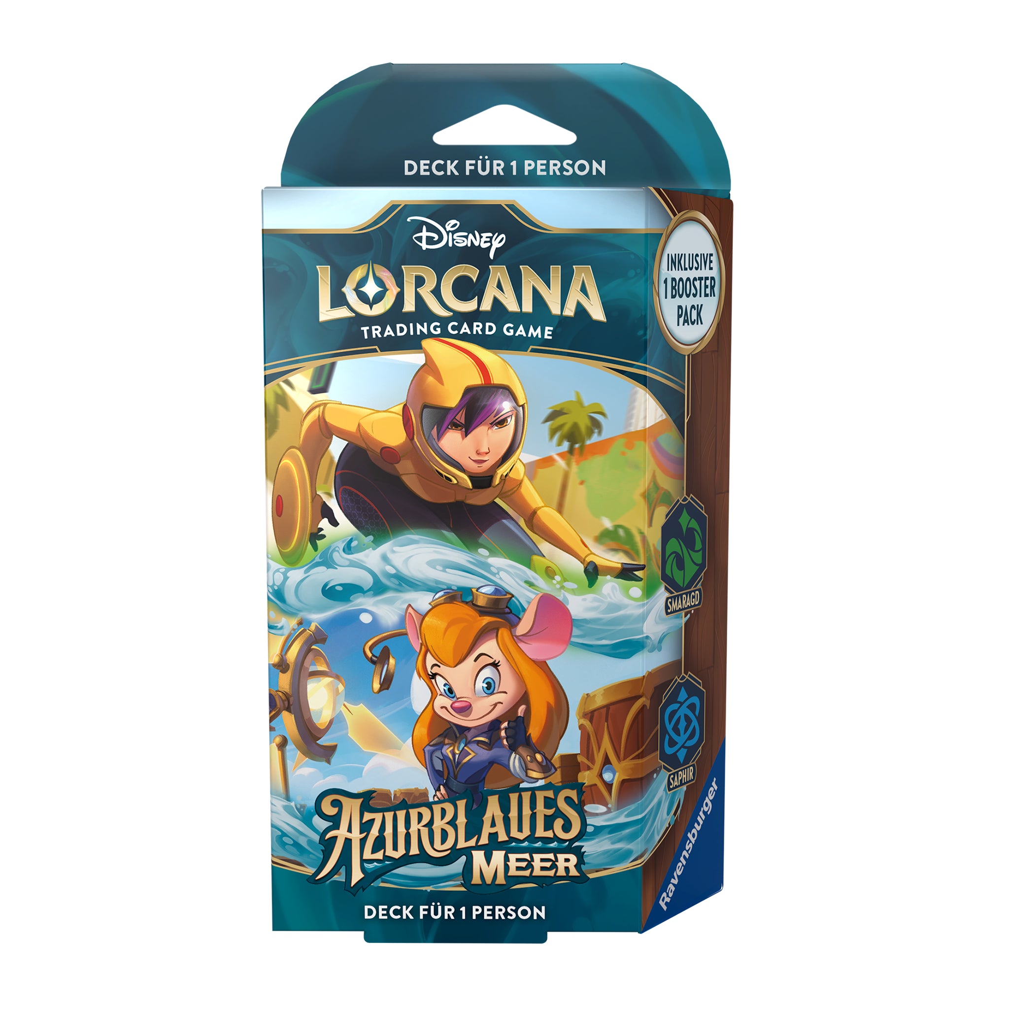 Disney Lorcana - Azurblaues Meer Starter Deck - Smaragd/Saphir - DE