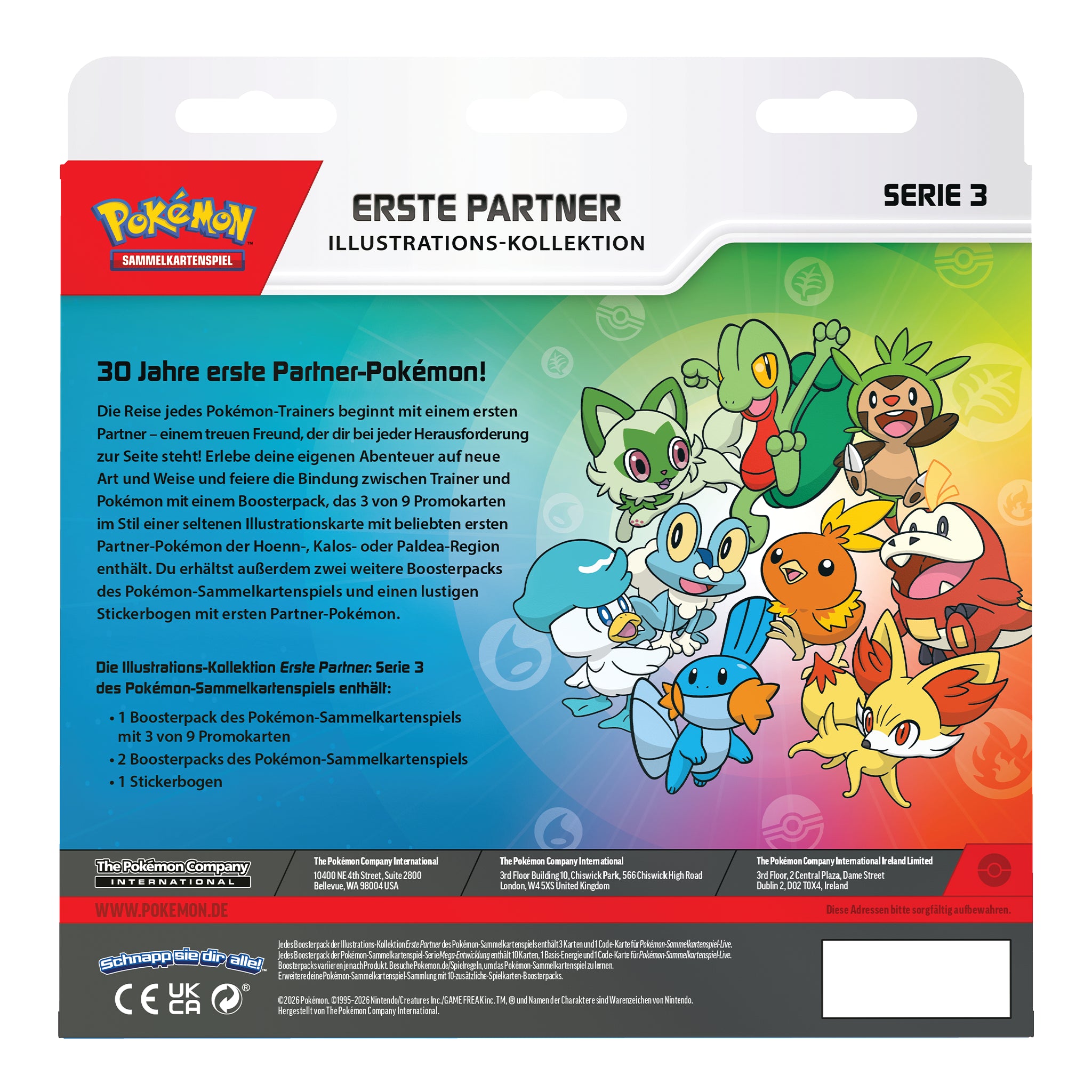 Pokémon - Erste Partner Illustrations Kollektion - Serie 3 - DE