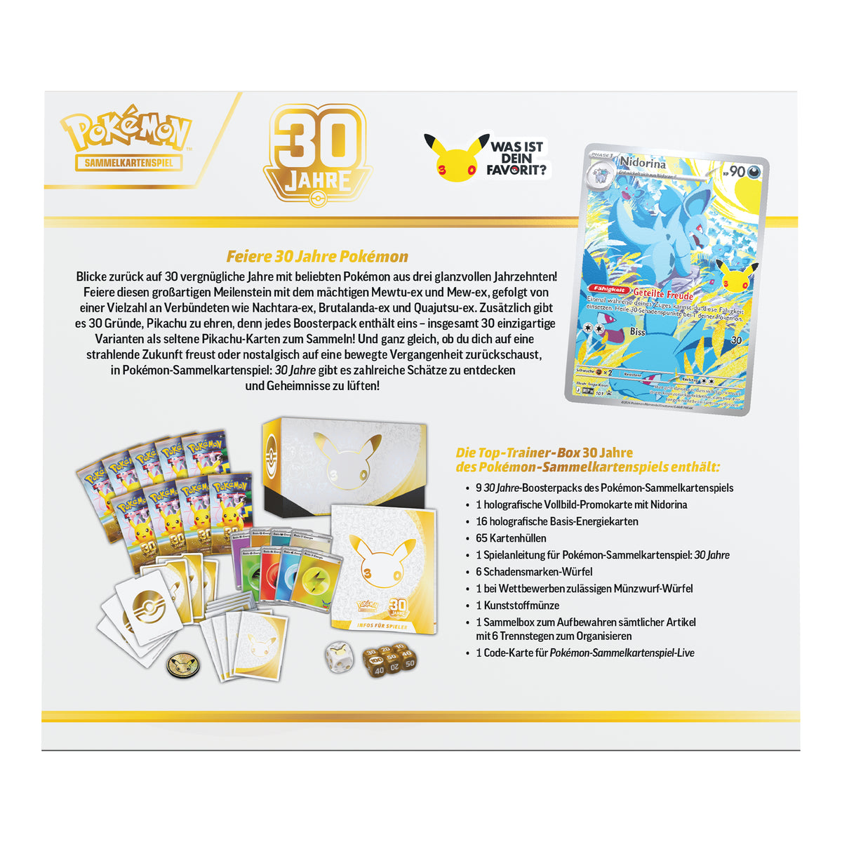 Pokémon - 30 Jahre - Top Trainer Box - DE