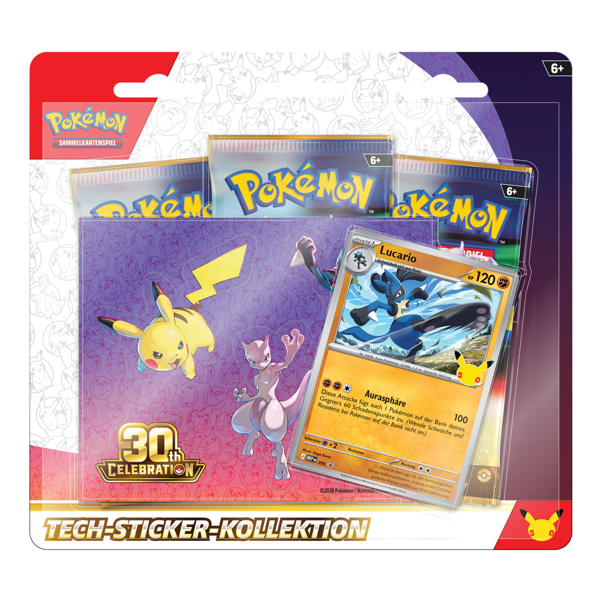 Pokémon - 30 Jahre - Tech Sticker Kollektion - DE Lucario