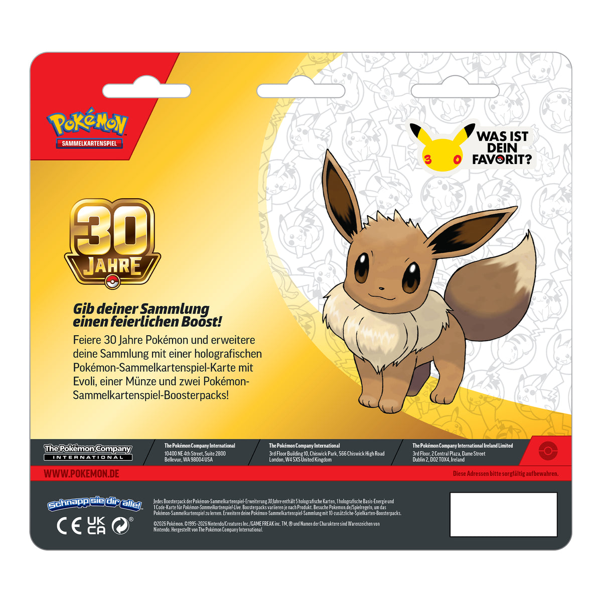 Pokémon - 30 Jahre - 2 Pack Blister - DE