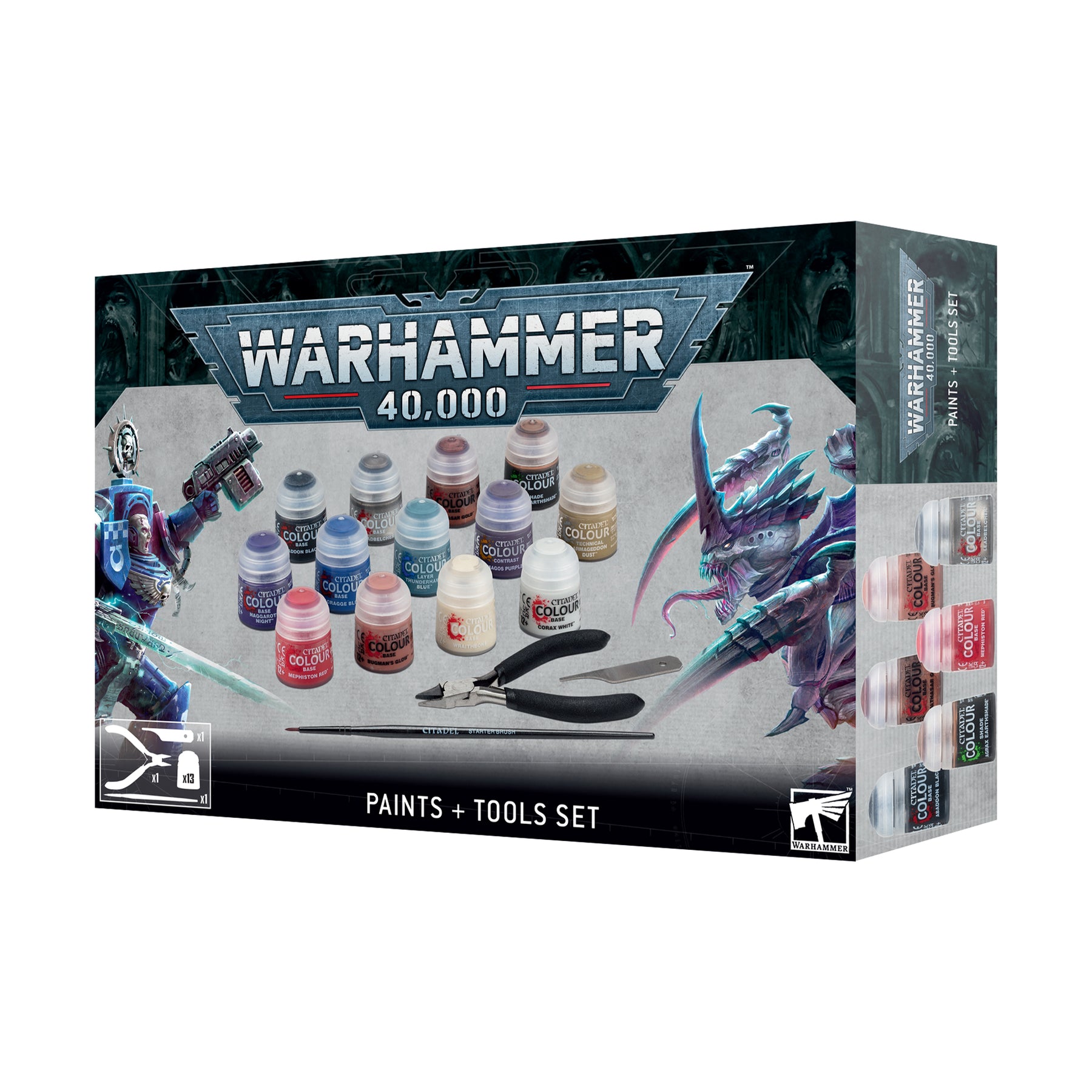 Warhammer 40k Paints + Tools Set