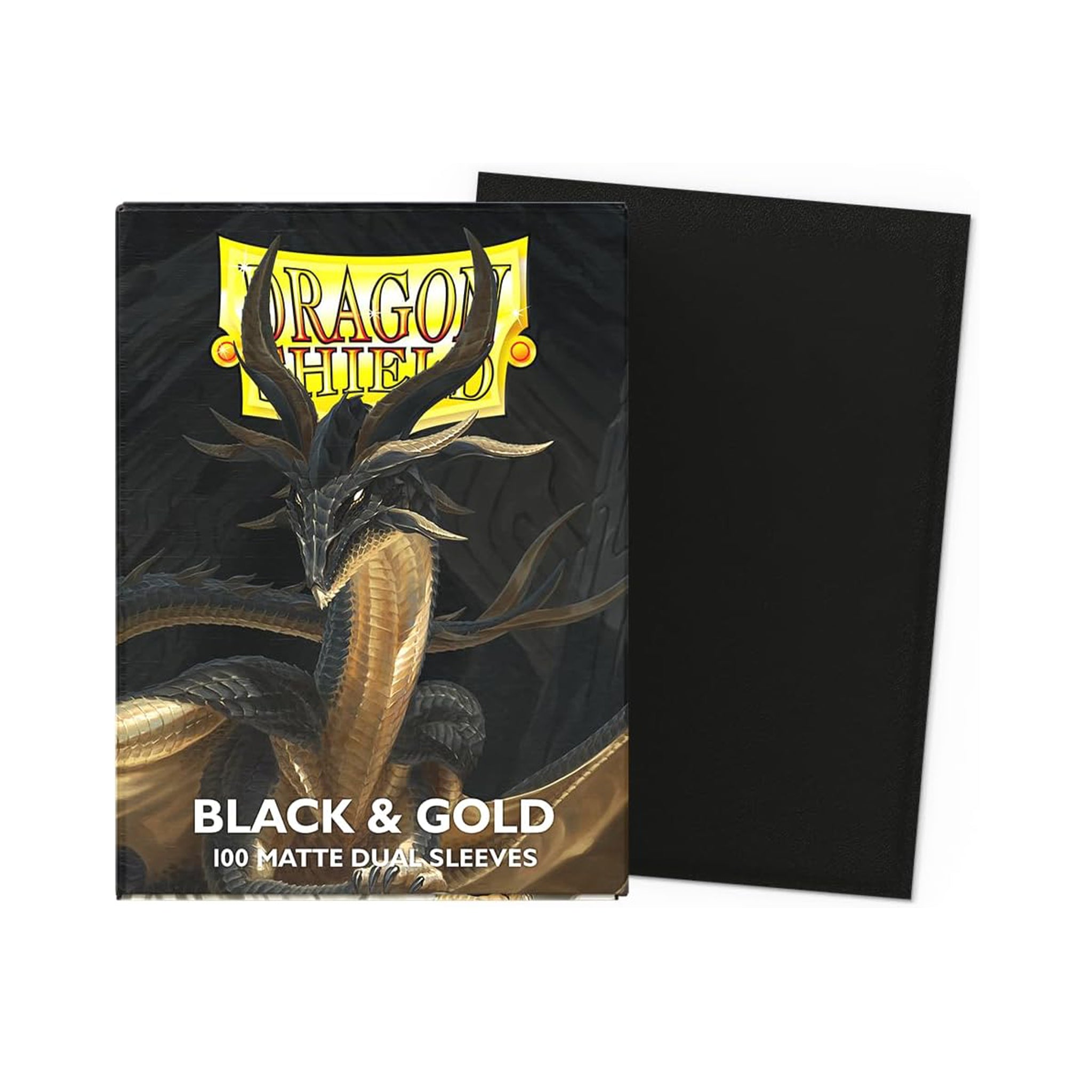 Dragon Shield - Matte Dual Sleeves - Black & Gold