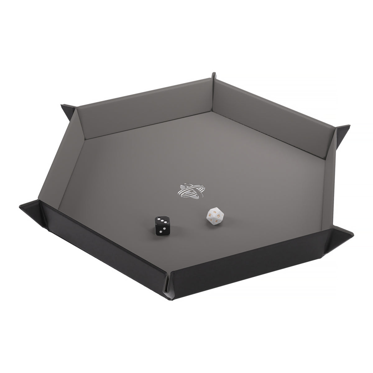 Magnetic Dice Tray - Hexagonal - Black/Gray
