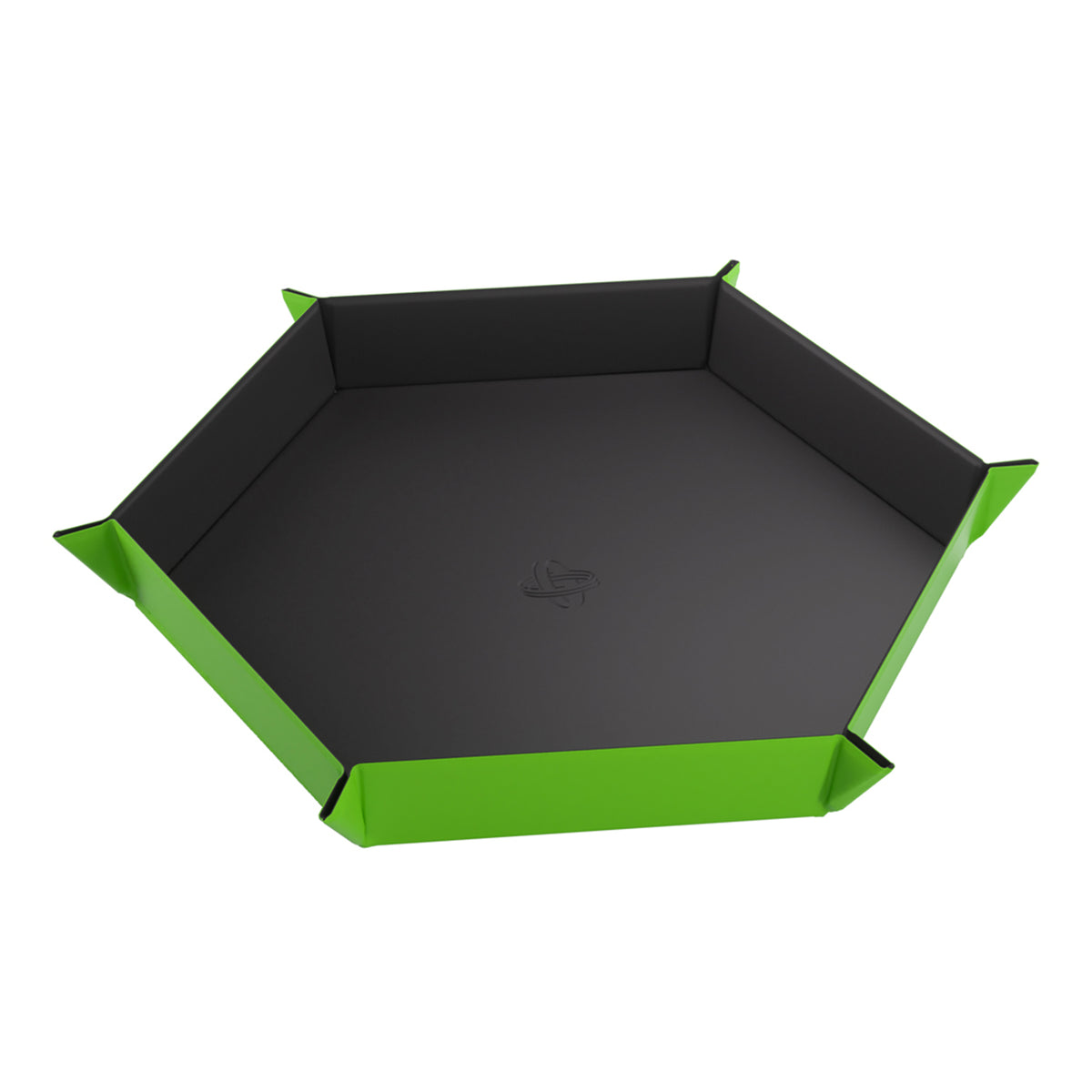 Magnetic Dice Tray - Hexagonal - Black/Green