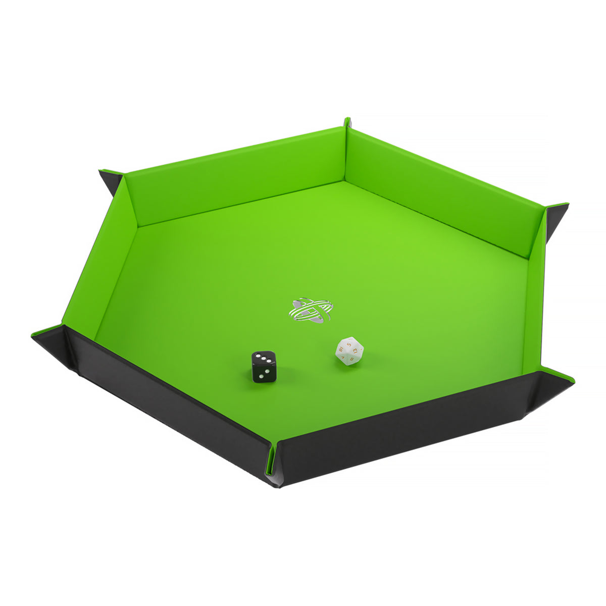 Magnetic Dice Tray - Hexagonal - Black/Green