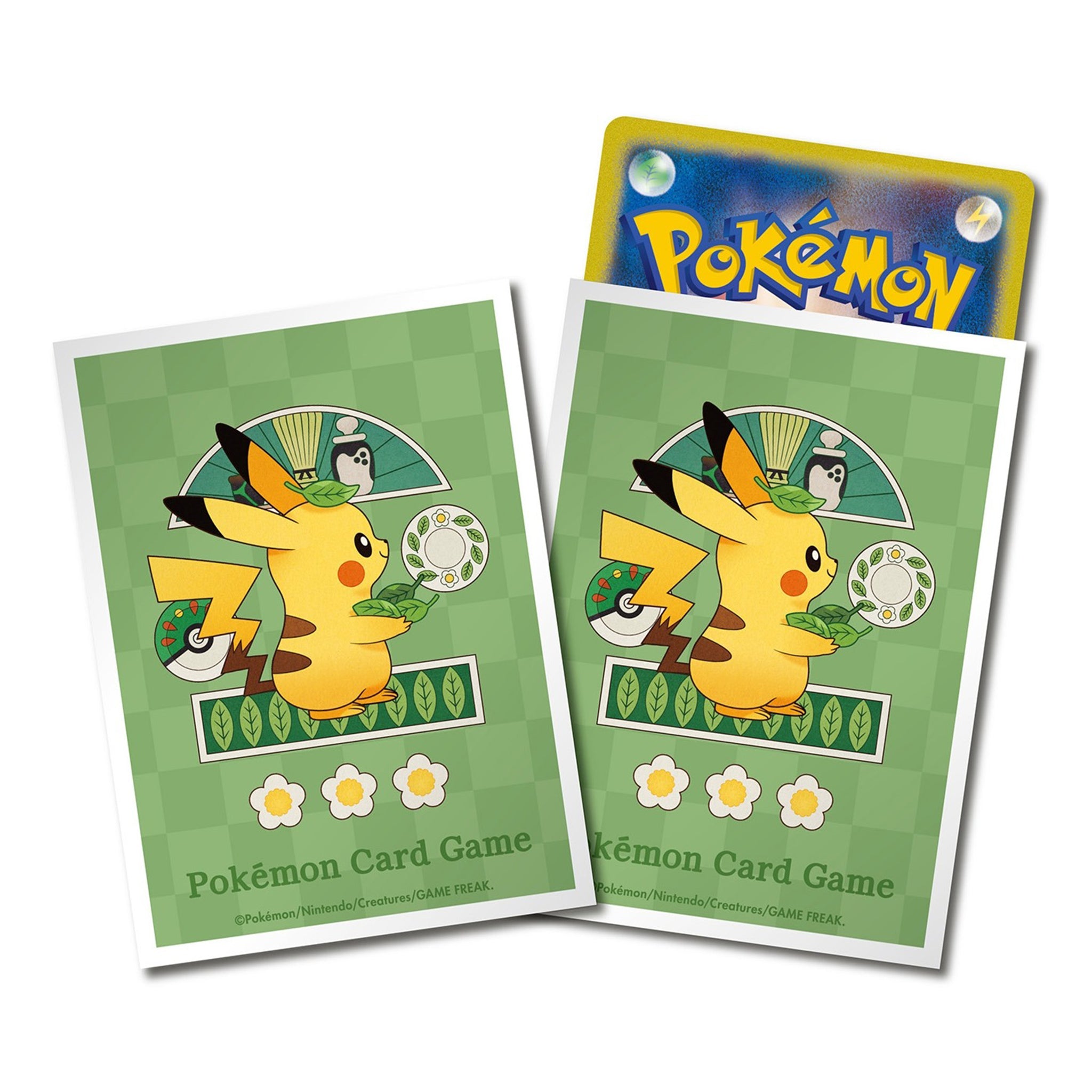 Pokémon Center Sleeves - Pikachu mit Blätter