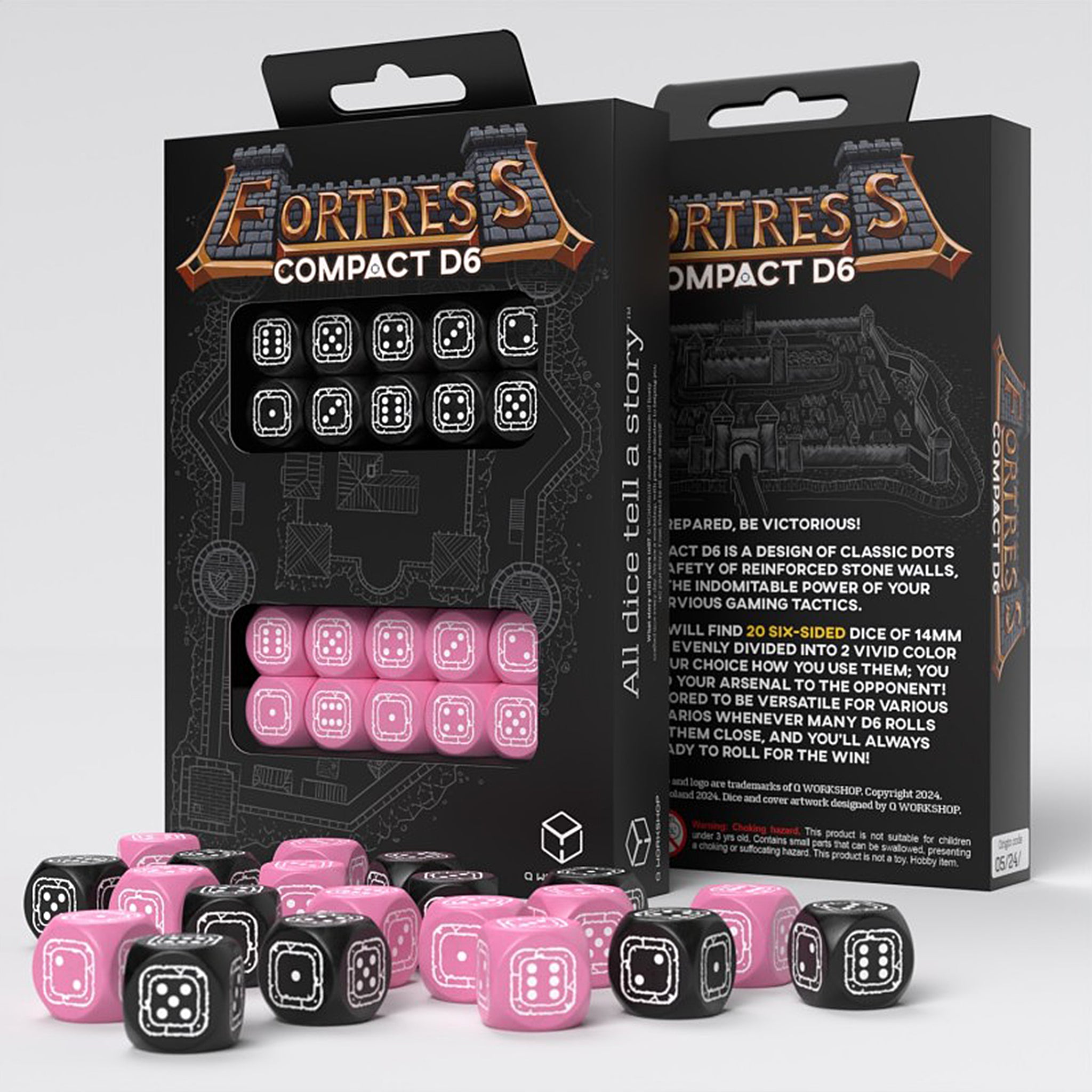 Fortress Compact D6 - Schwarz & Pink