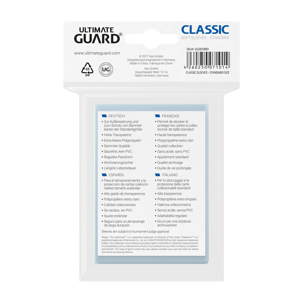 Ultimate Guard - Classic Soft Sleeves